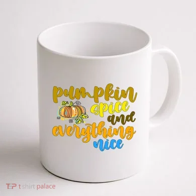 Pumpkin Spice And Everything Nice Halloween Coffee Mug back