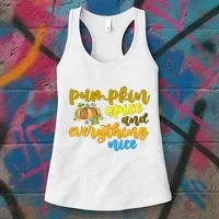 Pumpkin Spice And Everything Nice Halloween Women's Tank Top thumb 3