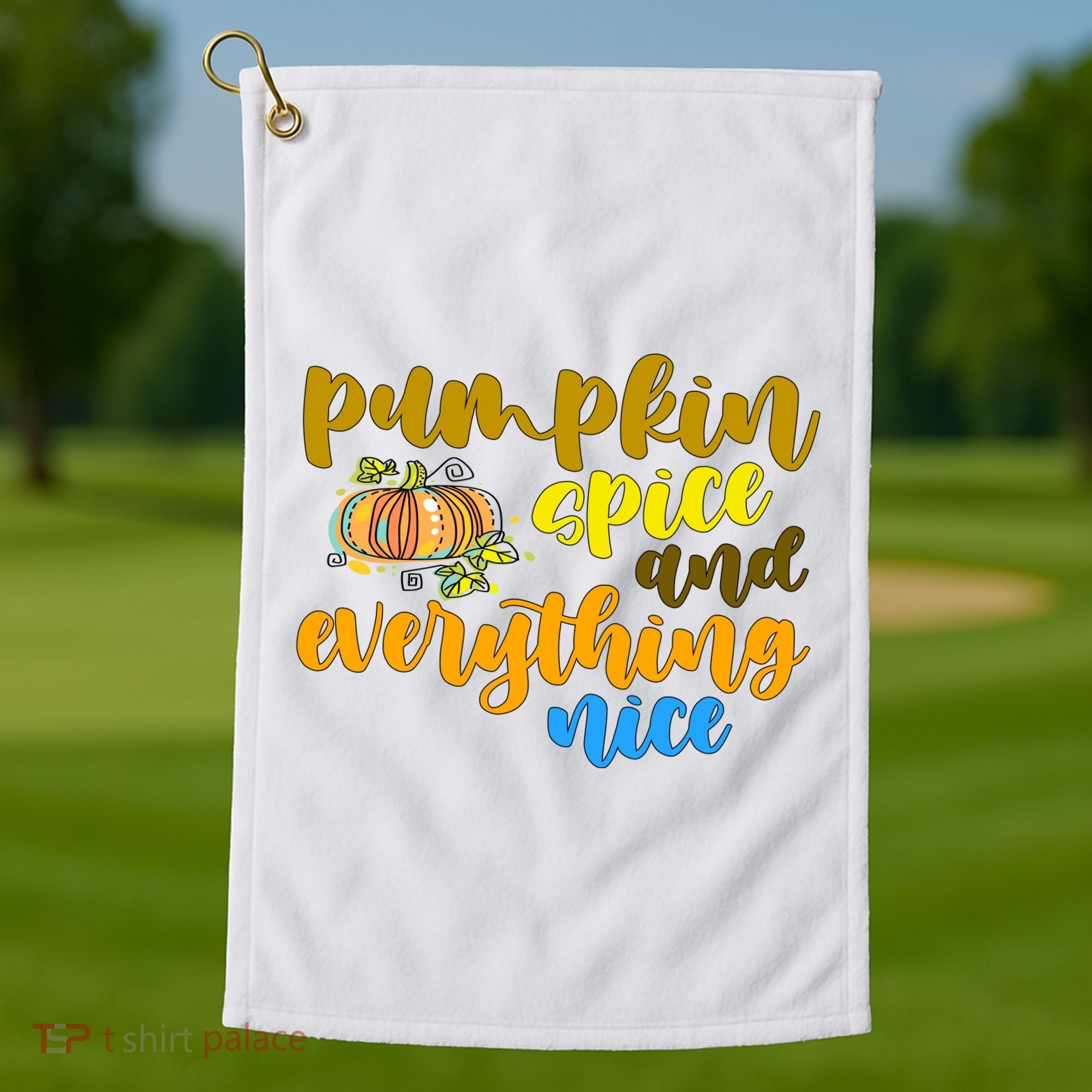 Pumpkin Spice And Everything Nice Halloween Golf Towel
