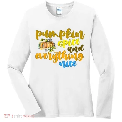 Pumpkin Spice And Everything Nice Halloween Women's Long Sleeve Shirt