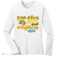 Pumpkin Spice And Everything Nice Halloween Women's Long Sleeve Shirt thumb 0