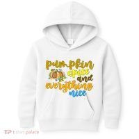 Pumpkin Spice And Everything Nice Halloween Kids Hoodie thumb 0