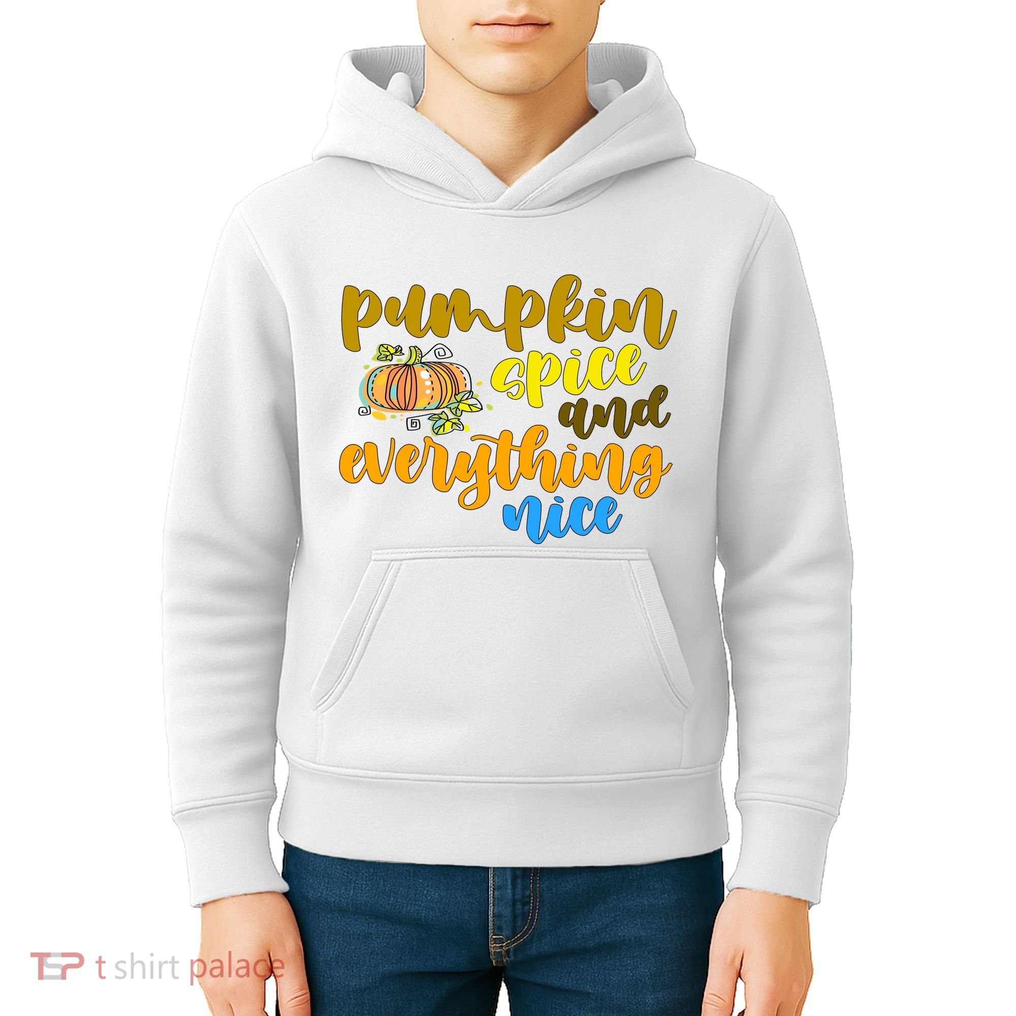 Pumpkin Spice And Everything Nice Halloween Kids Hoodie