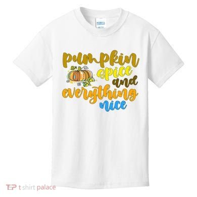 Pumpkin Spice And Everything Nice Halloween Kids T-Shirt