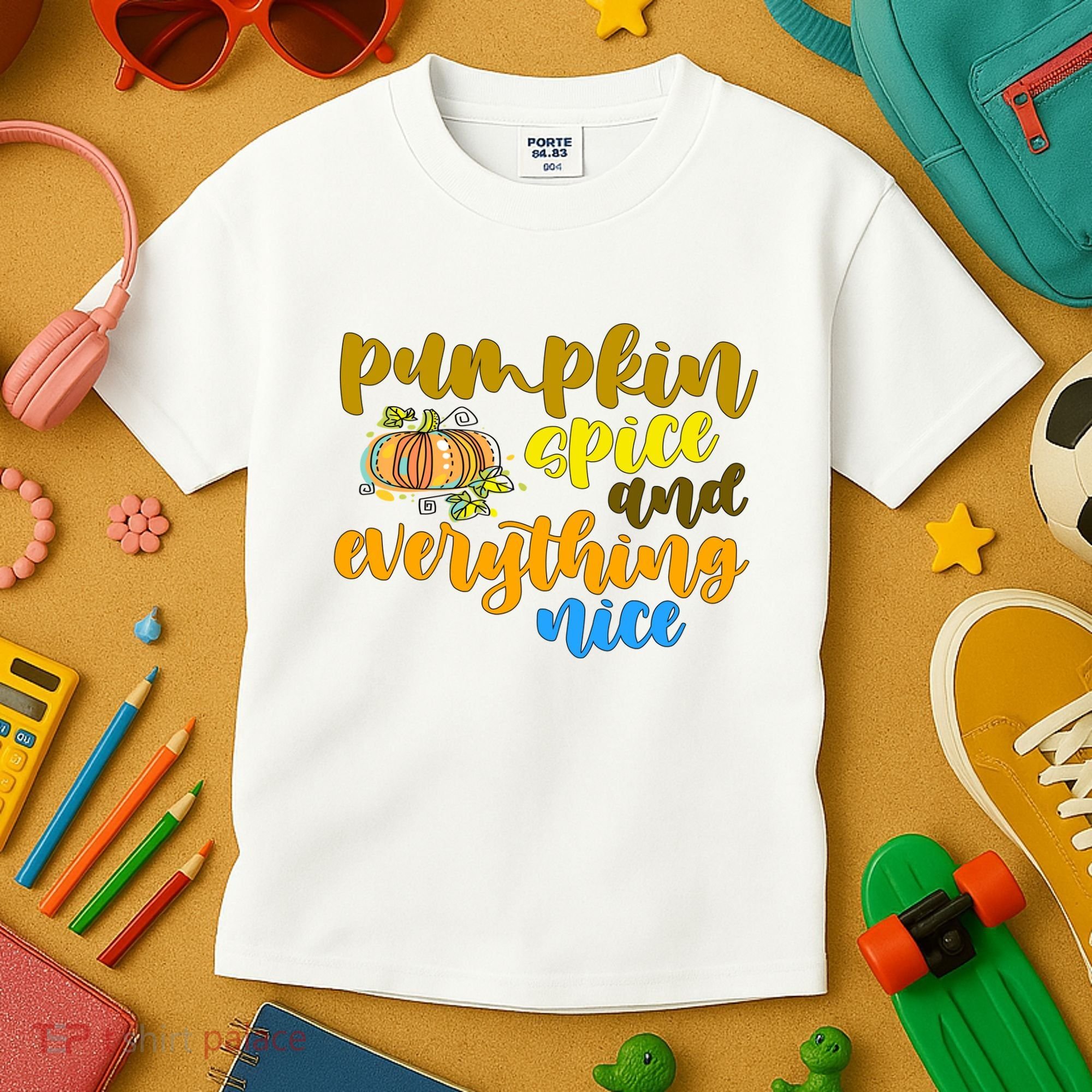 Pumpkin Spice And Everything Nice Halloween Kids T-Shirt