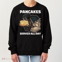 Pancakes Served All Day Football Offensive Lineman Pancake Women's Sweatshirt thumb 0