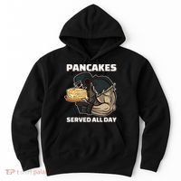 Pancakes Served All Day Football Offensive Lineman Pancake Hoodie thumb 0