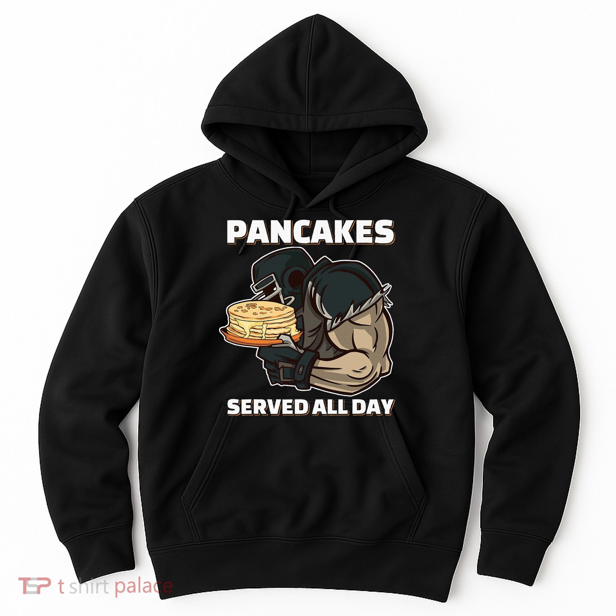 Pancakes Served All Day Football Offensive Lineman Pancake Hoodie