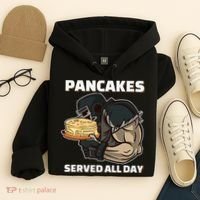 Pancakes Served All Day Football Offensive Lineman Pancake Hoodie thumb 4
