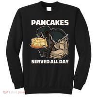 Pancakes Served All Day Football Offensive Lineman Pancake Sweatshirt thumb 0