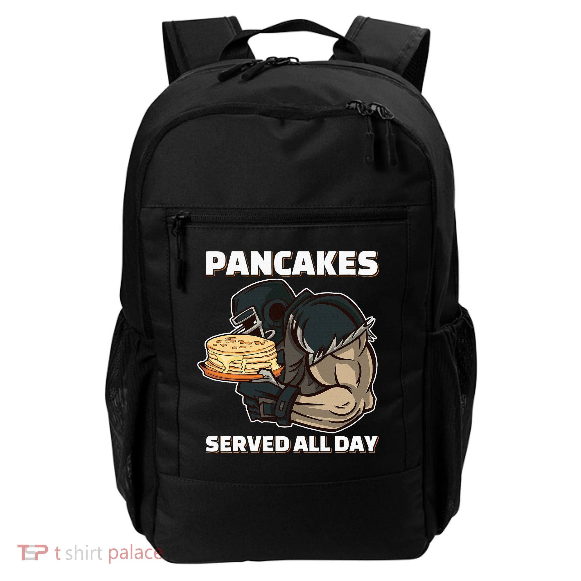 Pancakes Served All Day Football Offensive Lineman Pancake Backpack