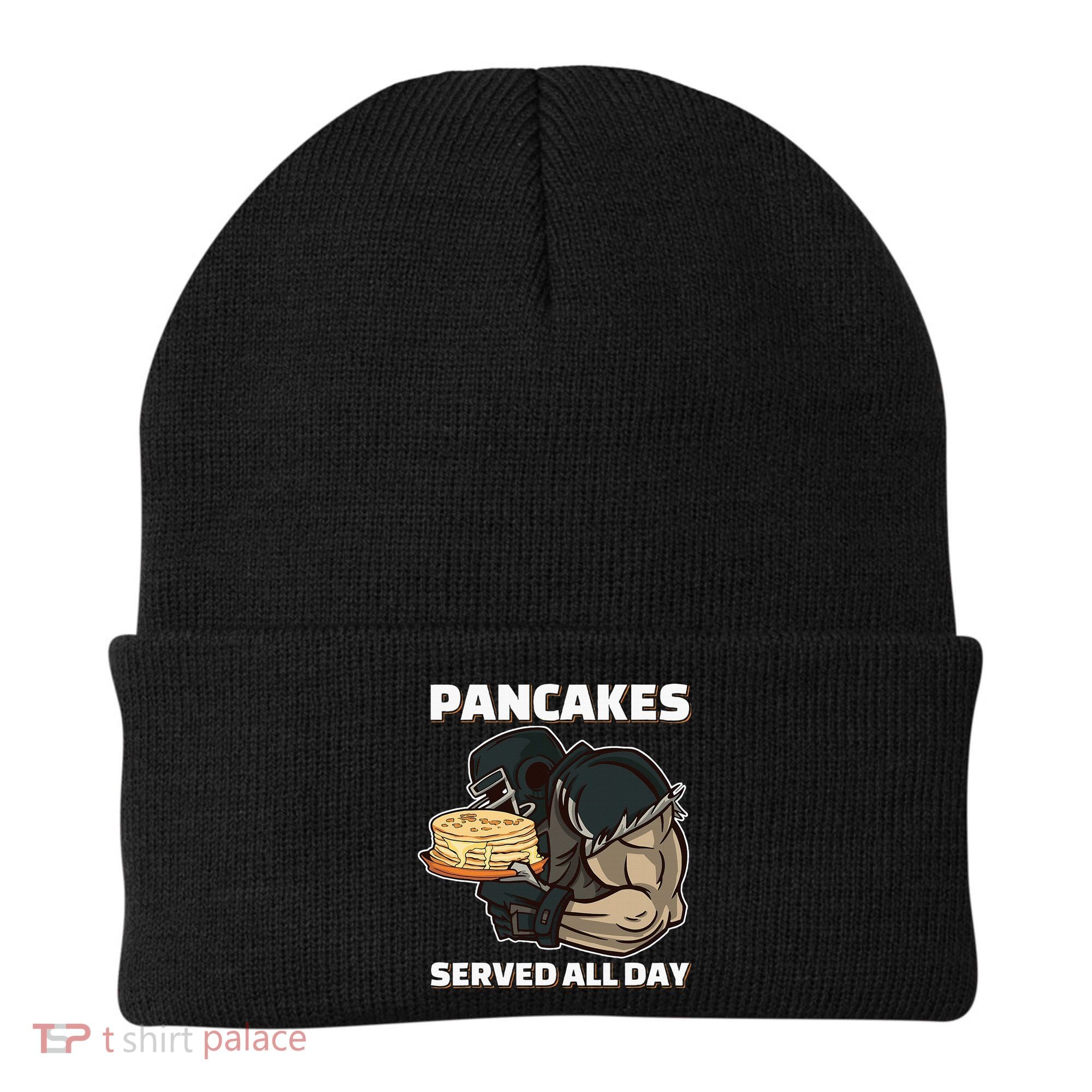 Pancakes Served All Day Football Offensive Lineman Pancake Beanie
