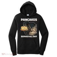 Pancakes Served All Day Football Offensive Lineman Pancake Women's Hoodie thumb 0