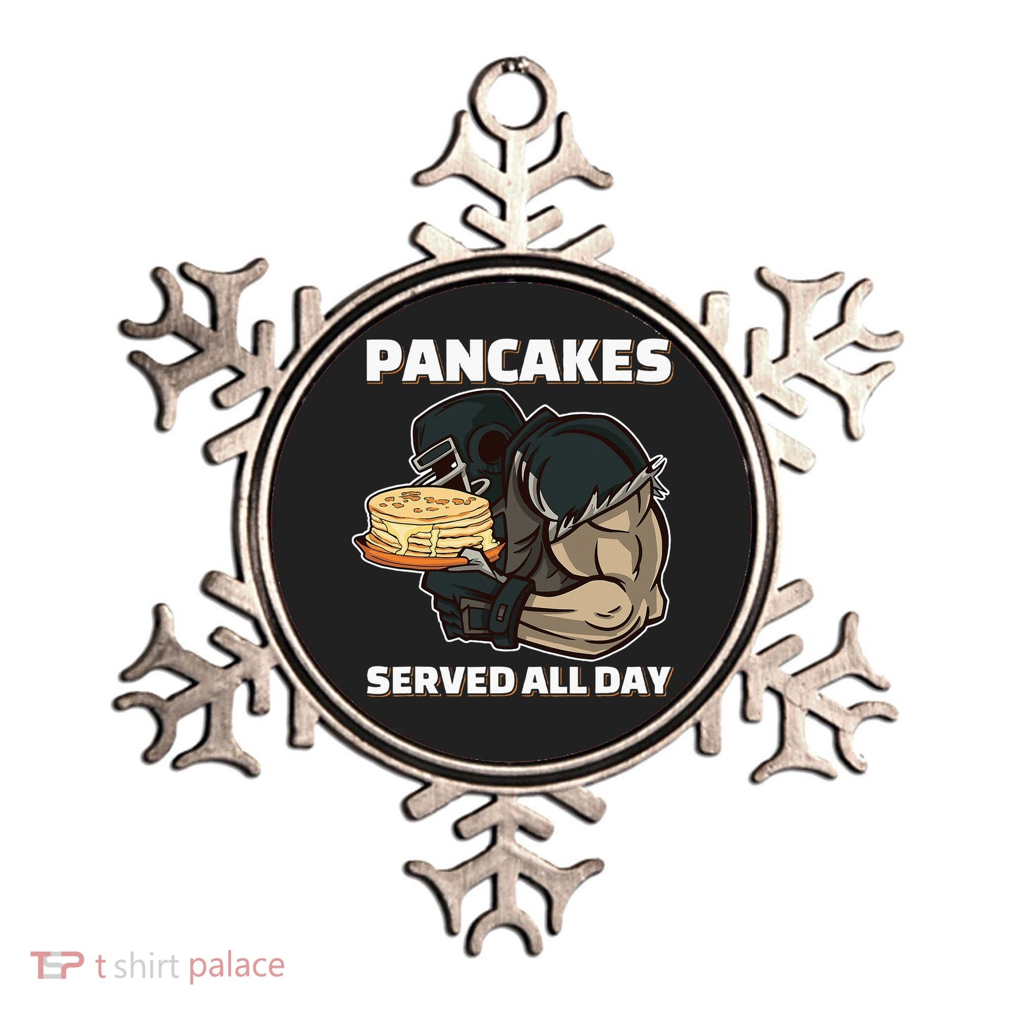Pancakes Served All Day Football Offensive Lineman Pancake Ornament