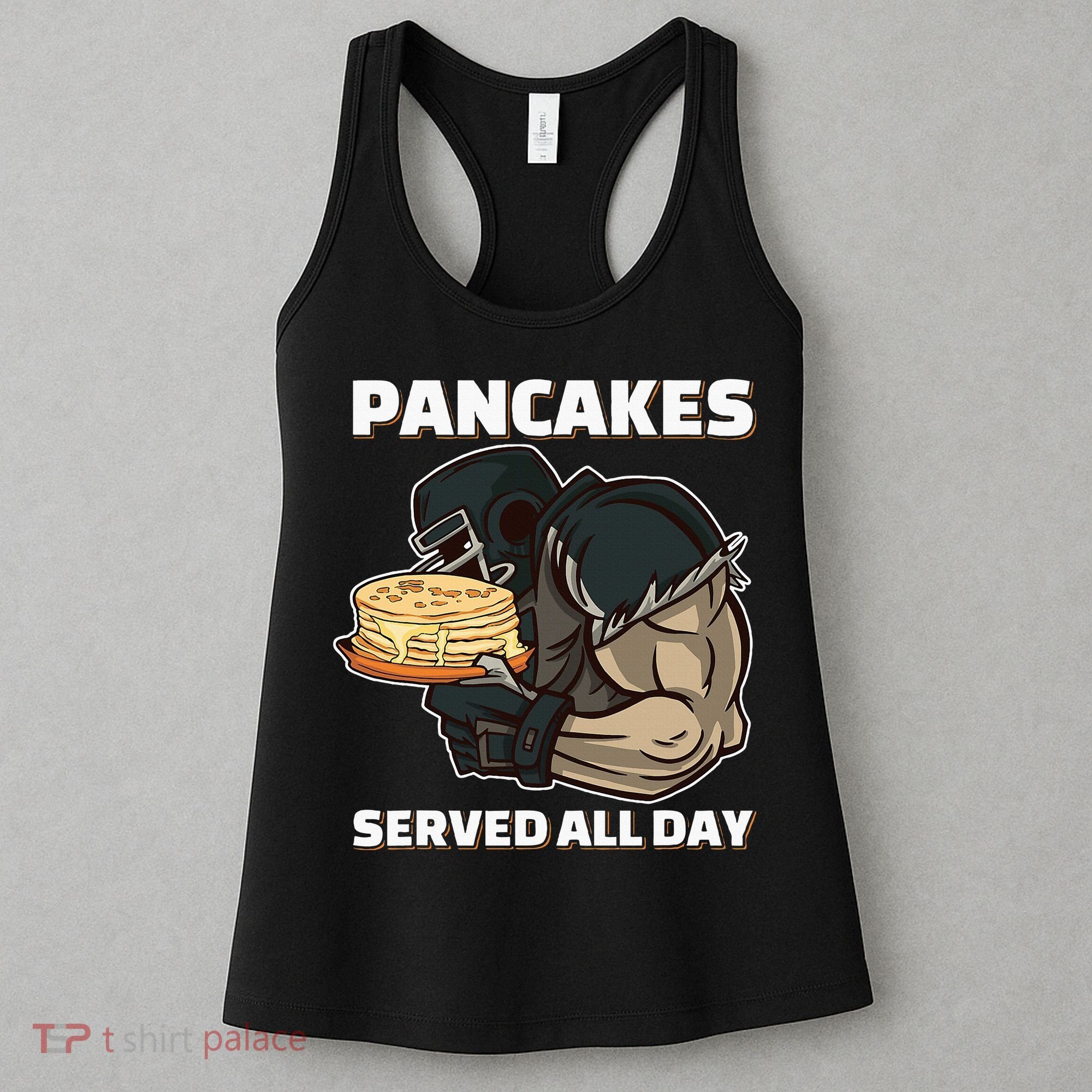 Pancakes Served All Day Football Offensive Lineman Pancake Women's Tank Top