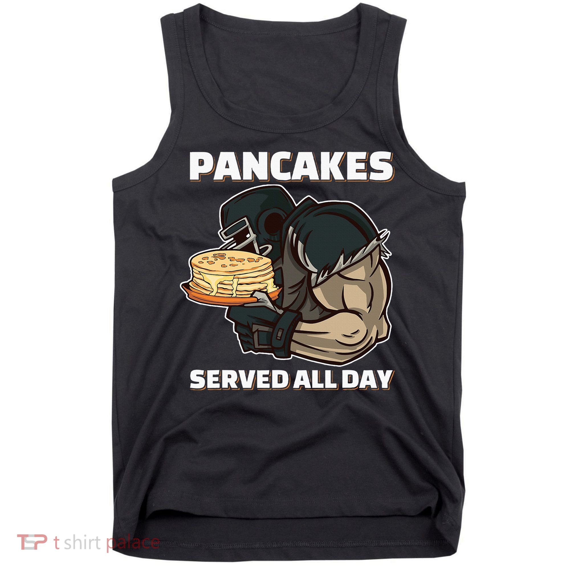 Pancakes Served All Day Football Offensive Lineman Pancake Tank Top