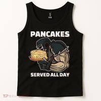 Pancakes Served All Day Football Offensive Lineman Pancake Tank Top thumb 2