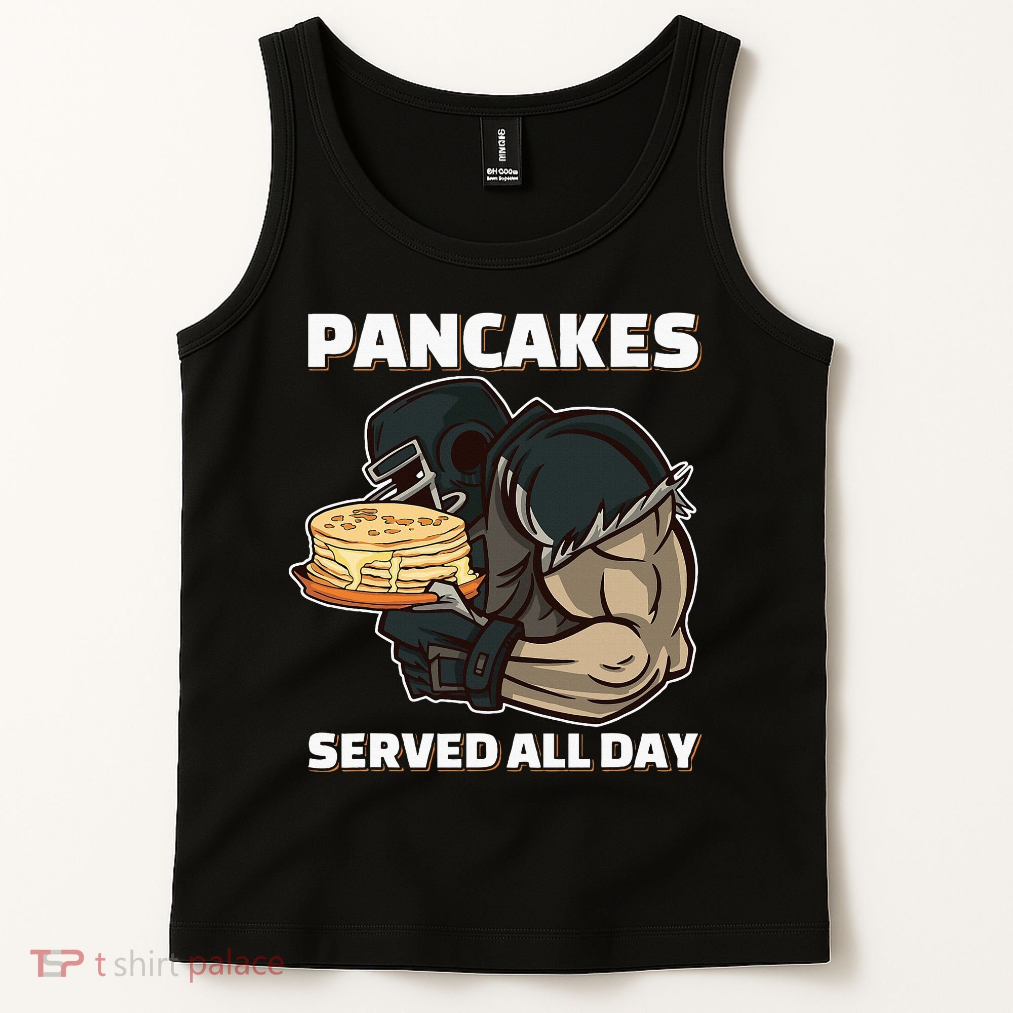 Pancakes Served All Day Football Offensive Lineman Pancake Tank Top