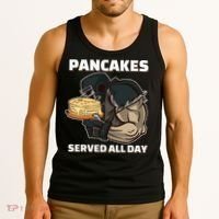 Pancakes Served All Day Football Offensive Lineman Pancake Tank Top thumb 3
