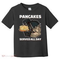 Pancakes Served All Day Football Offensive Lineman Pancake Toddler T-Shirt thumb 0