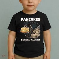 Pancakes Served All Day Football Offensive Lineman Pancake Toddler T-Shirt thumb 2