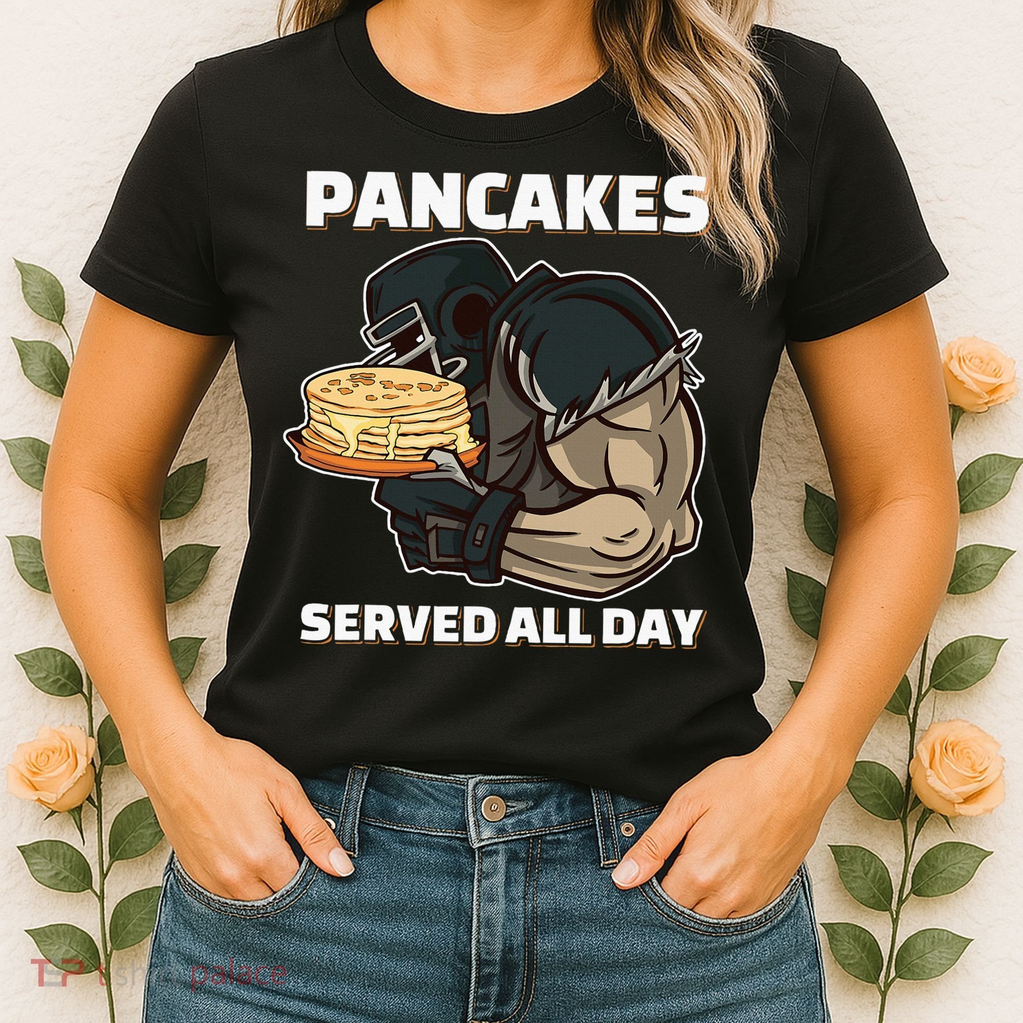 Pancakes Served All Day Football Offensive Lineman Pancake Women's T-Shirt
