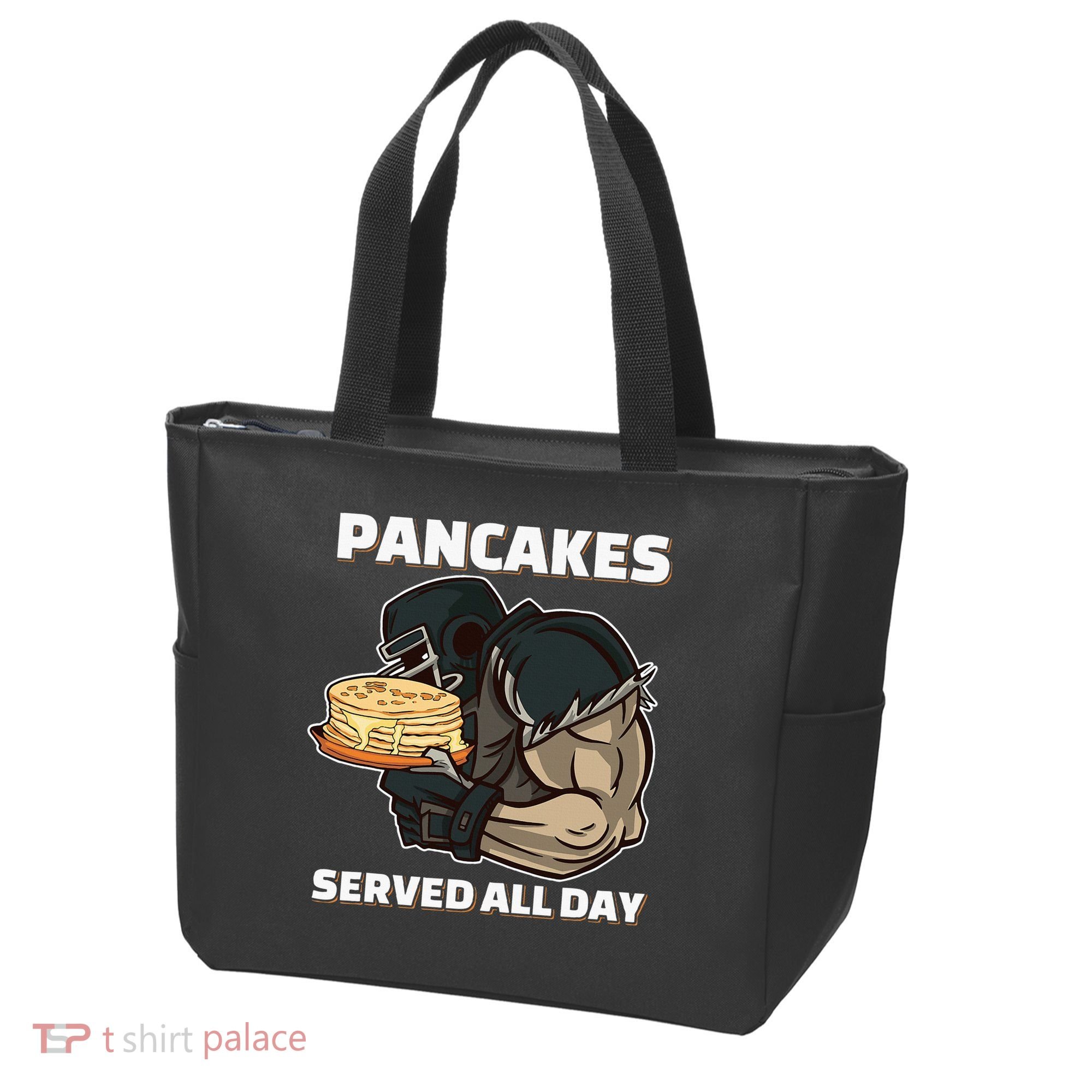 Pancakes Served All Day Football Offensive Lineman Pancake Tote Bag