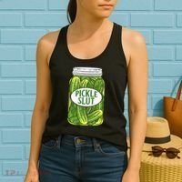 Pickle Slut A Girl Who Loves Pickles Canning Food Quote Women's Tank Top thumb 2