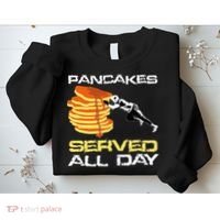 Pancakes Served All Day Fun Lineman Football Christmas Gifts Sweatshirt thumb 2