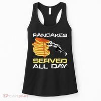 Pancakes Served All Day Fun Lineman Football Christmas Gifts Women's Tank Top thumb 0