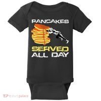 Pancakes Served All Day Fun Lineman Football Christmas Gifts Baby Bodysuit thumb 0
