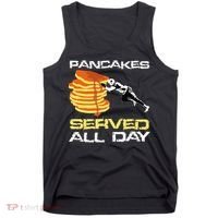 Pancakes Served All Day Fun Lineman Football Christmas Gifts Tank Top thumb 0
