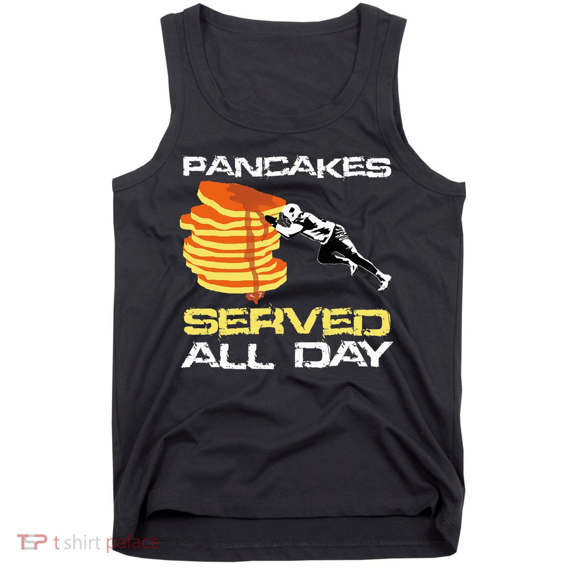 Pancakes Served All Day Fun Lineman Football Christmas Gifts Tank Top