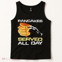 Pancakes Served All Day Fun Lineman Football Christmas Gifts Tank Top thumb 2