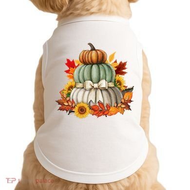Pumpkin Sunflower Autumn Leaves Doggie Tank