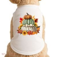 Pumpkin Sunflower Autumn Leaves Doggie Tank thumb 0