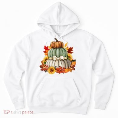 Pumpkin Sunflower Autumn Leaves Hoodie