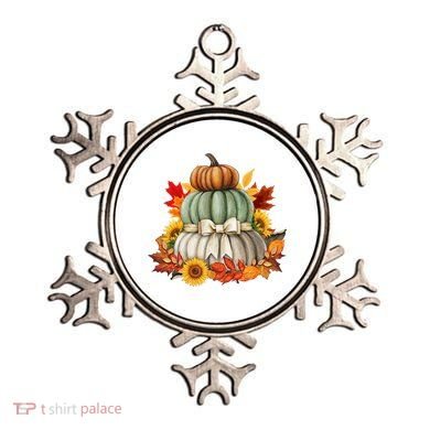 Pumpkin Sunflower Autumn Leaves Ornament