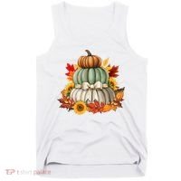 Pumpkin Sunflower Autumn Leaves Tank Top thumb 0