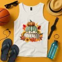 Pumpkin Sunflower Autumn Leaves Tank Top thumb 4