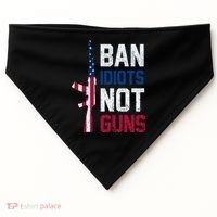 Pro Second Amendment Gun Rights Ban Idiots Not Guns USA-Made Doggie Bandana thumb 0