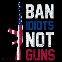 Pro Second Amendment Gun Rights Ban Idiots Not Guns Bucket Hat thumb 4