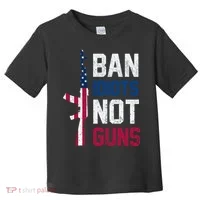 Pro Second Amendment Gun Rights Ban Idiots Not Guns Toddler T-Shirt thumb 0