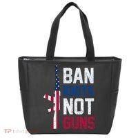 Pro Second Amendment Gun Rights Ban Idiots Not Guns Tote Bag thumb 0