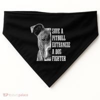 Pitbull Save A Pitbull Funny Dog Rescue Pitbull Mom Dad USA-Made Doggie Bandana thumb 0