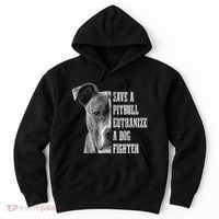 Pitbull Save A Pitbull Funny Dog Rescue Pitbull Mom Dad Hoodie thumb 0