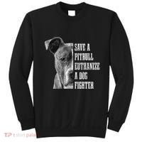 Pitbull Save A Pitbull Funny Dog Rescue Pitbull Mom Dad Sweatshirt thumb 0