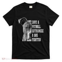 Pitbull Save A Pitbull Funny Dog Rescue Pitbull Mom Dad T-Shirt thumb 0
