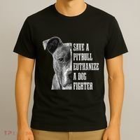 Pitbull Save A Pitbull Funny Dog Rescue Pitbull Mom Dad T-Shirt thumb 3