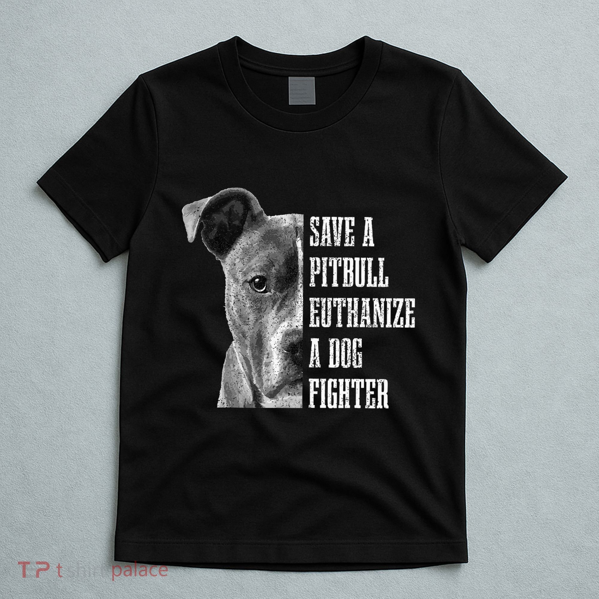 Pitbull Save A Pitbull Funny Dog Rescue Pitbull Mom Dad T-Shirt